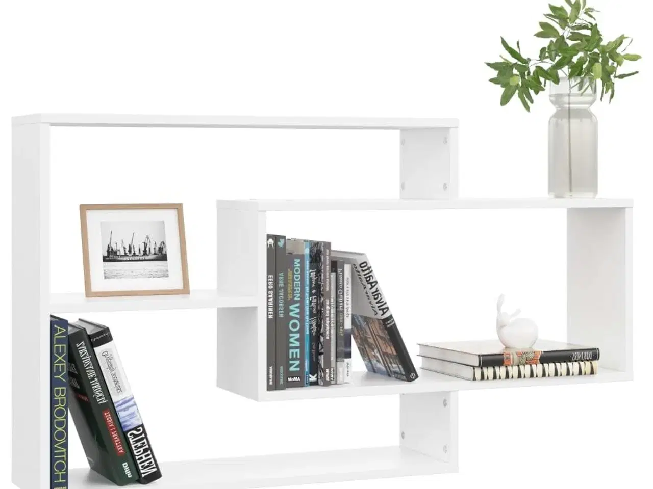 Billede 3 - Væghylder 104x20x58,5 cm konstrueret træ hvid