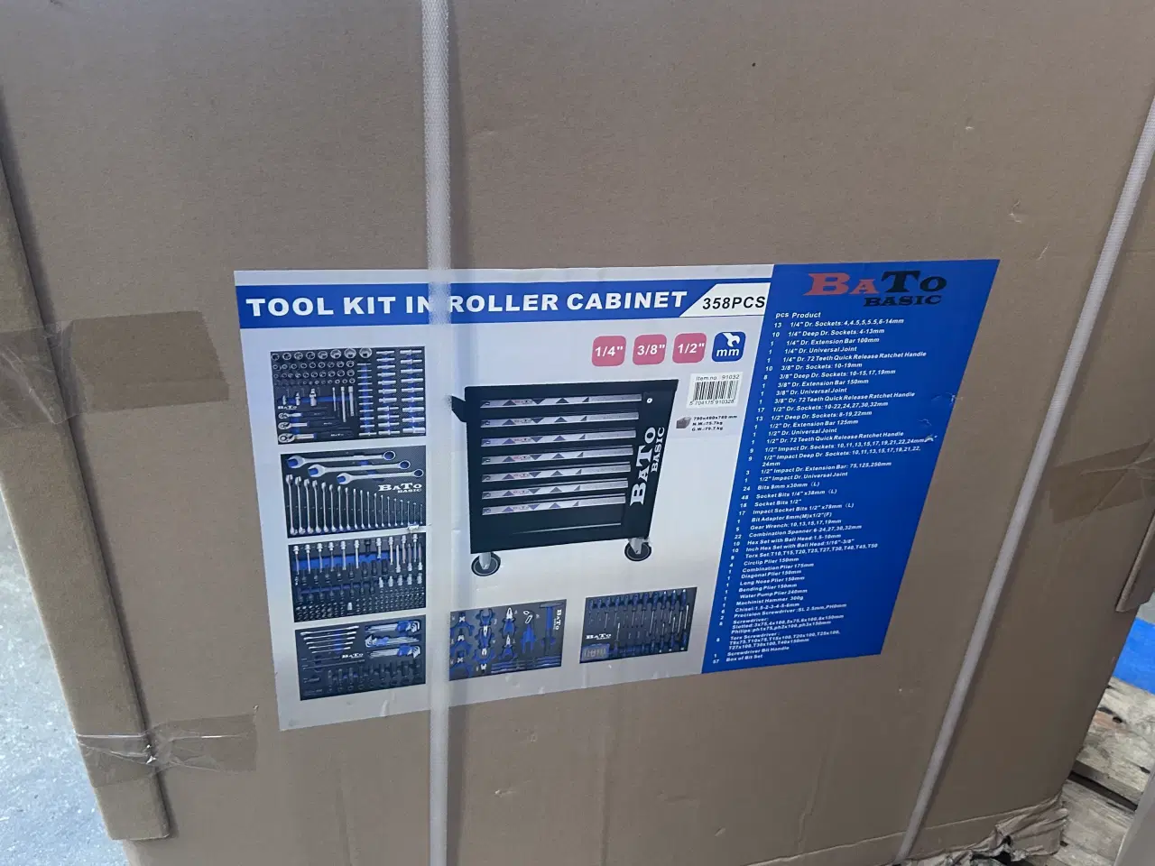 Billede 1 - BATO værktøjsskab med værktøj – 358 dele – NY