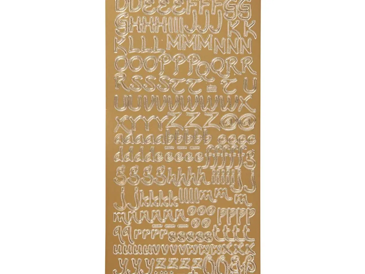 Billede 1 - Stickers, bogstaver, ark 10x23 cm, guld, 1 ark