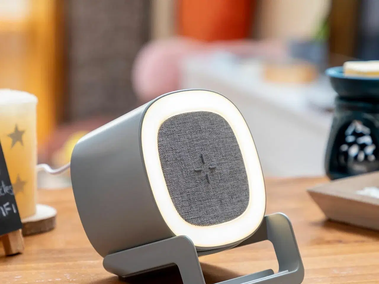Billede 7 - Trådløs oplader med højttaler og LED - Souwis (grå)