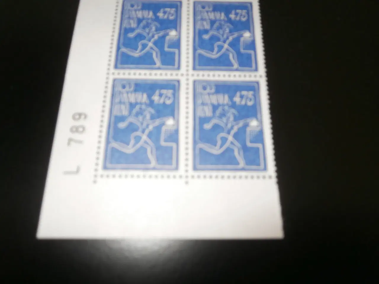 Billede 1 - 4 Blok frimærker med marginal nr.