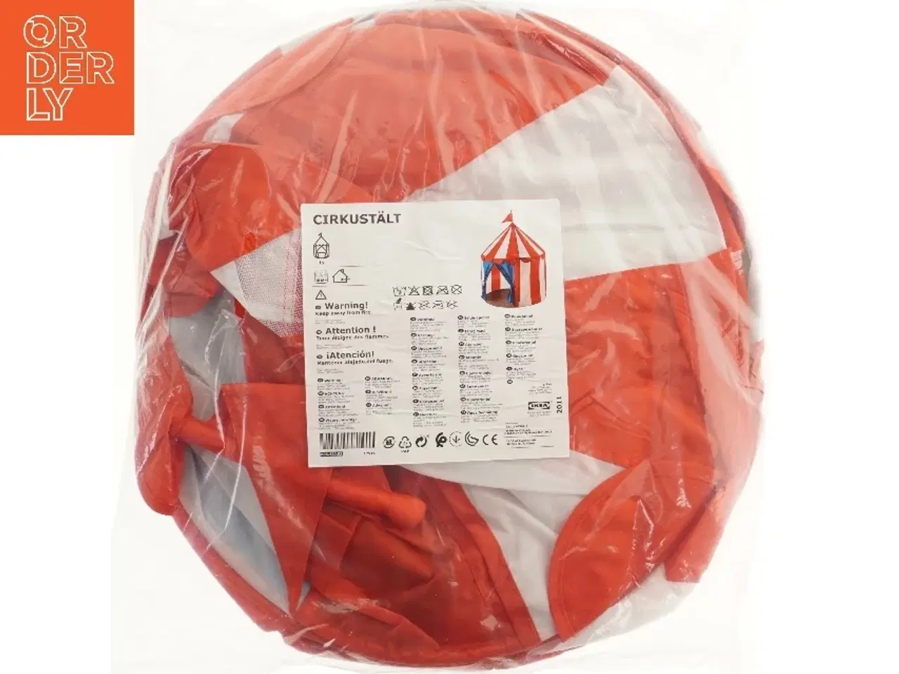 Billede 1 - Rødt og hvidt cirkustelt fra IKEA (str. Ø 50 cm)