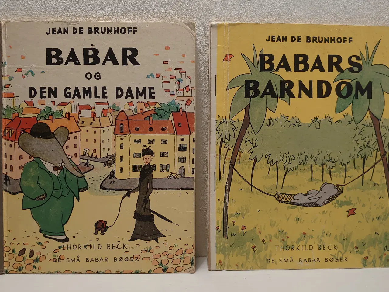 Billede 1 - jean de Brunhoff: 2 stk Babar bøger. 1.udg.1957.