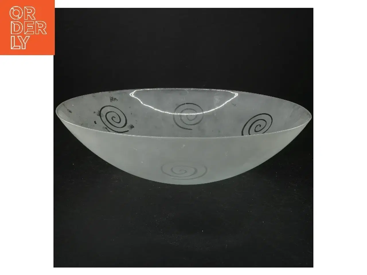 Billede 1 - Glasfad med spiralmønster (str. 33 cm)