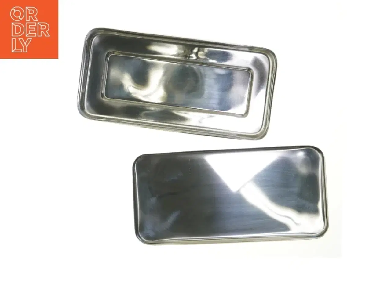 Billede 6 - Stål opbevaringskasse med låg (str. 32x15 cm) Låget binder