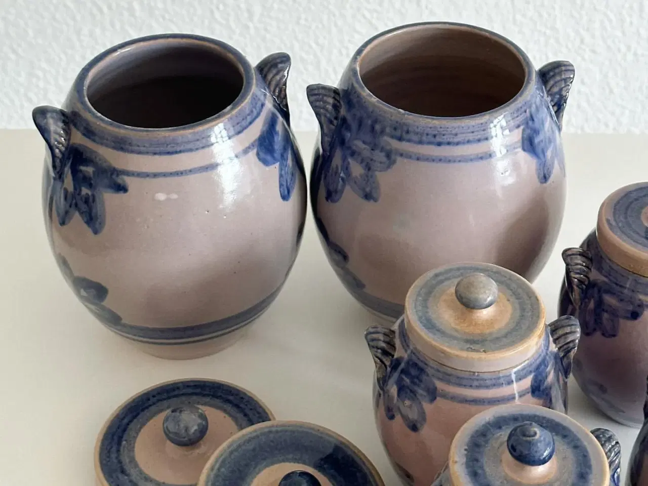 Billede 5 - Sæt af Höganäs lågkrukker, 6 stk samlet, NB