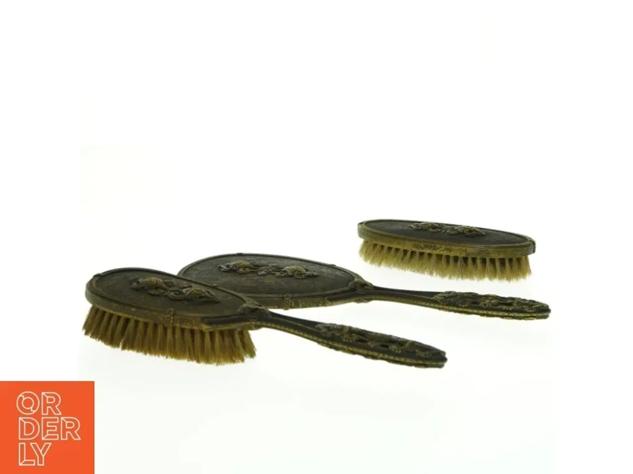 Billede 2 - Antikke børster og spejl sæt (str. 28 x, 11 cm og 24 x 7 cm og 14 x 6 cm)