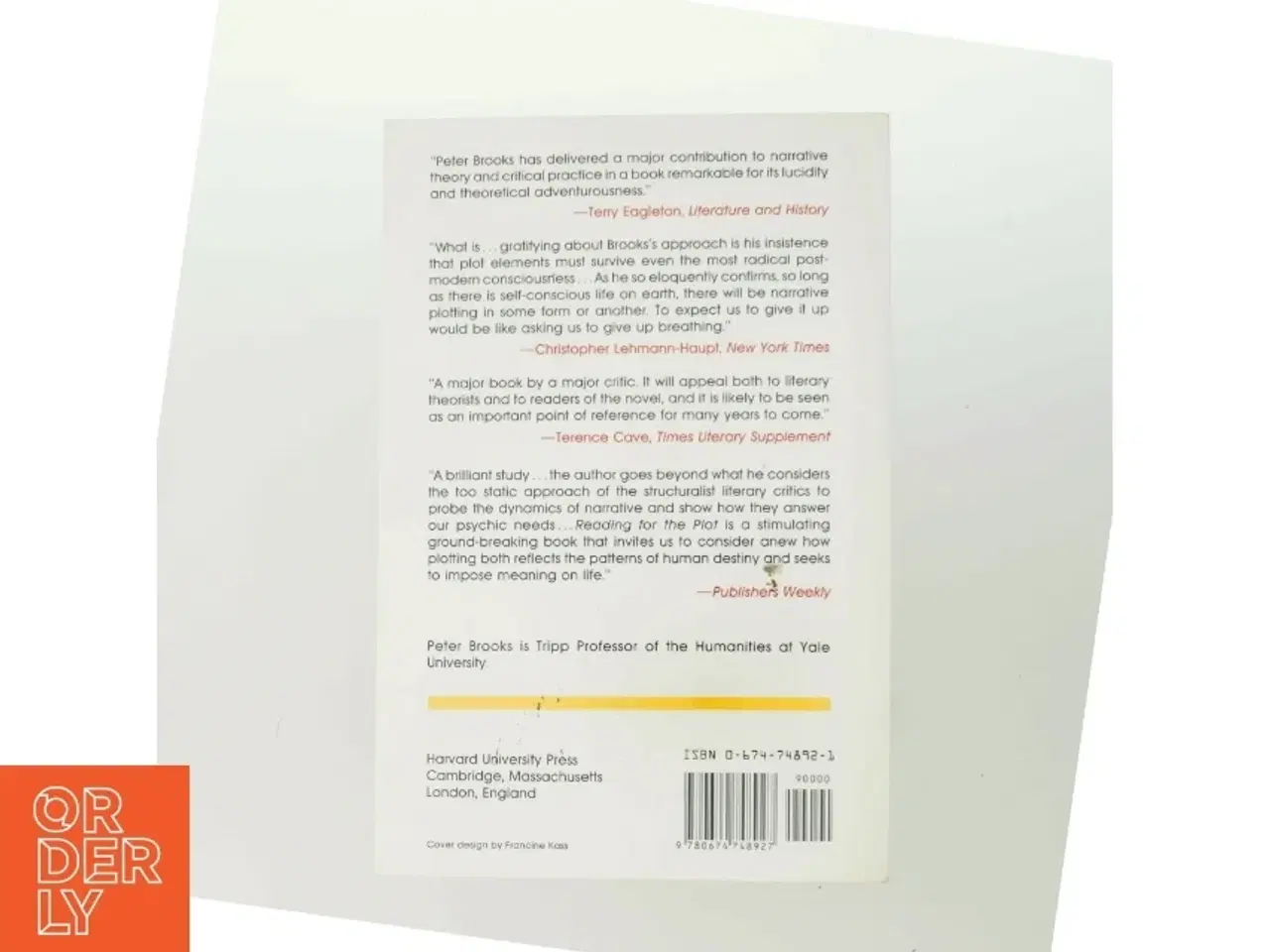 Billede 3 - Reading for the plot : design and intention in narrative af Peter Brooks (Bog)
