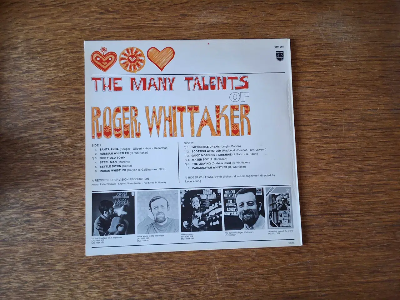 Billede 2 - LP, ROGER WHITTAKER,  THE MANY TALENTS 