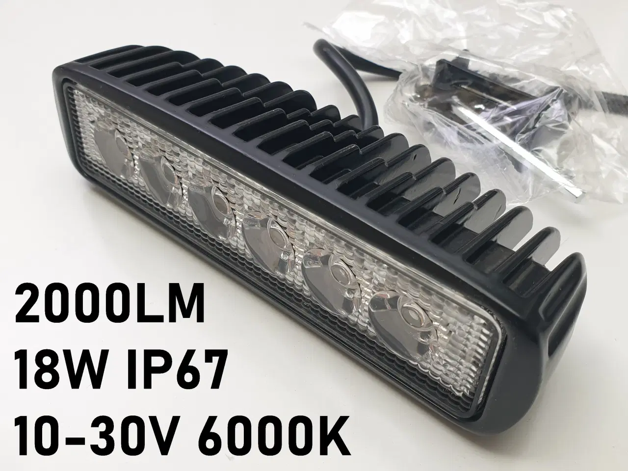 Billede 1 - NY! 2000LM 6 x Osram® LED 10-30V 6000K IP67 18W