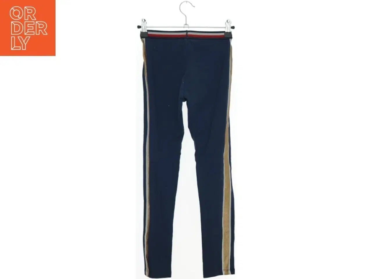 Billede 2 - Blå leggings med striber fra Tommy Hilfiger (str. 140)