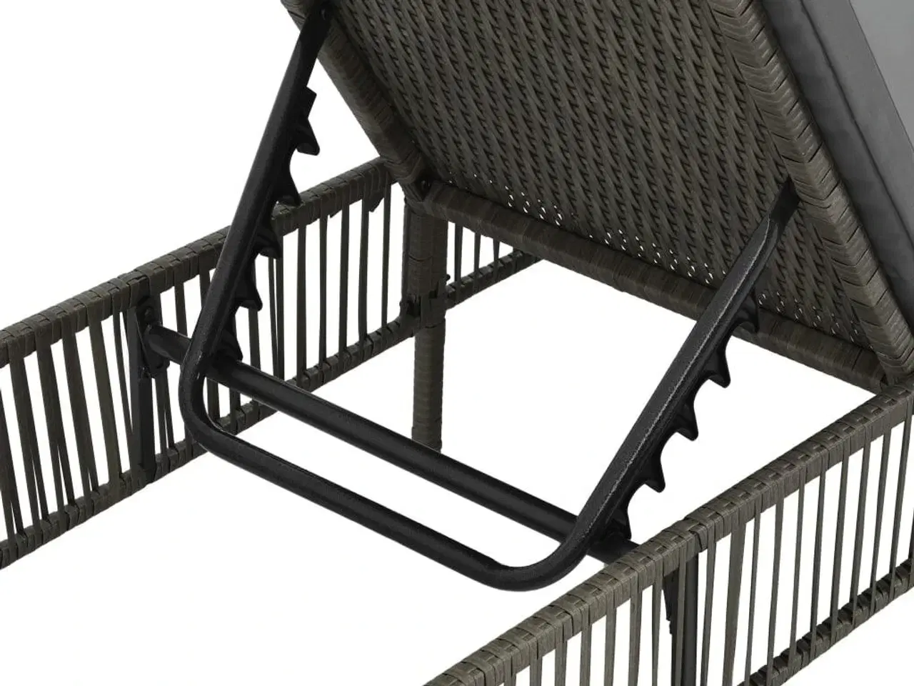 Billede 5 - Liggestol med hynde polyrattan grå