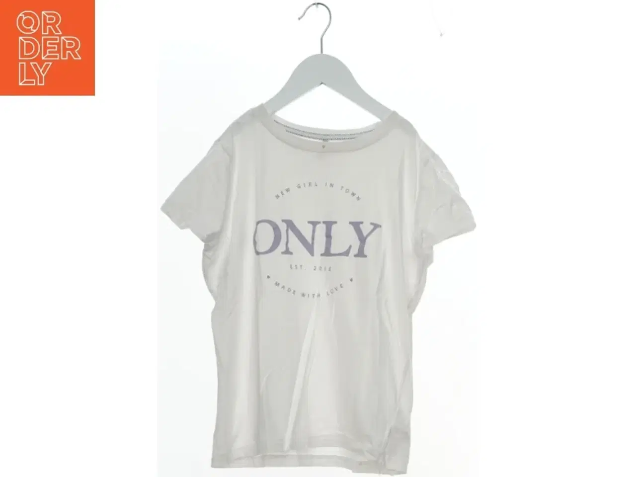 Billede 1 - Hvid T-shirt med print fra ONLY fra Only (str. 152)