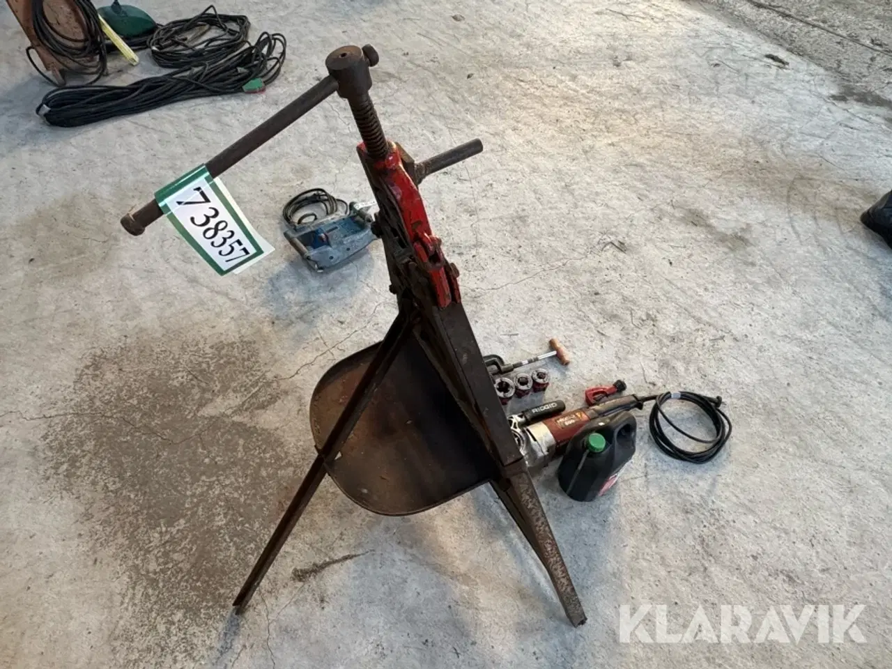 Billede 3 - Gevindskæresæt Rigid Med Rørbænk