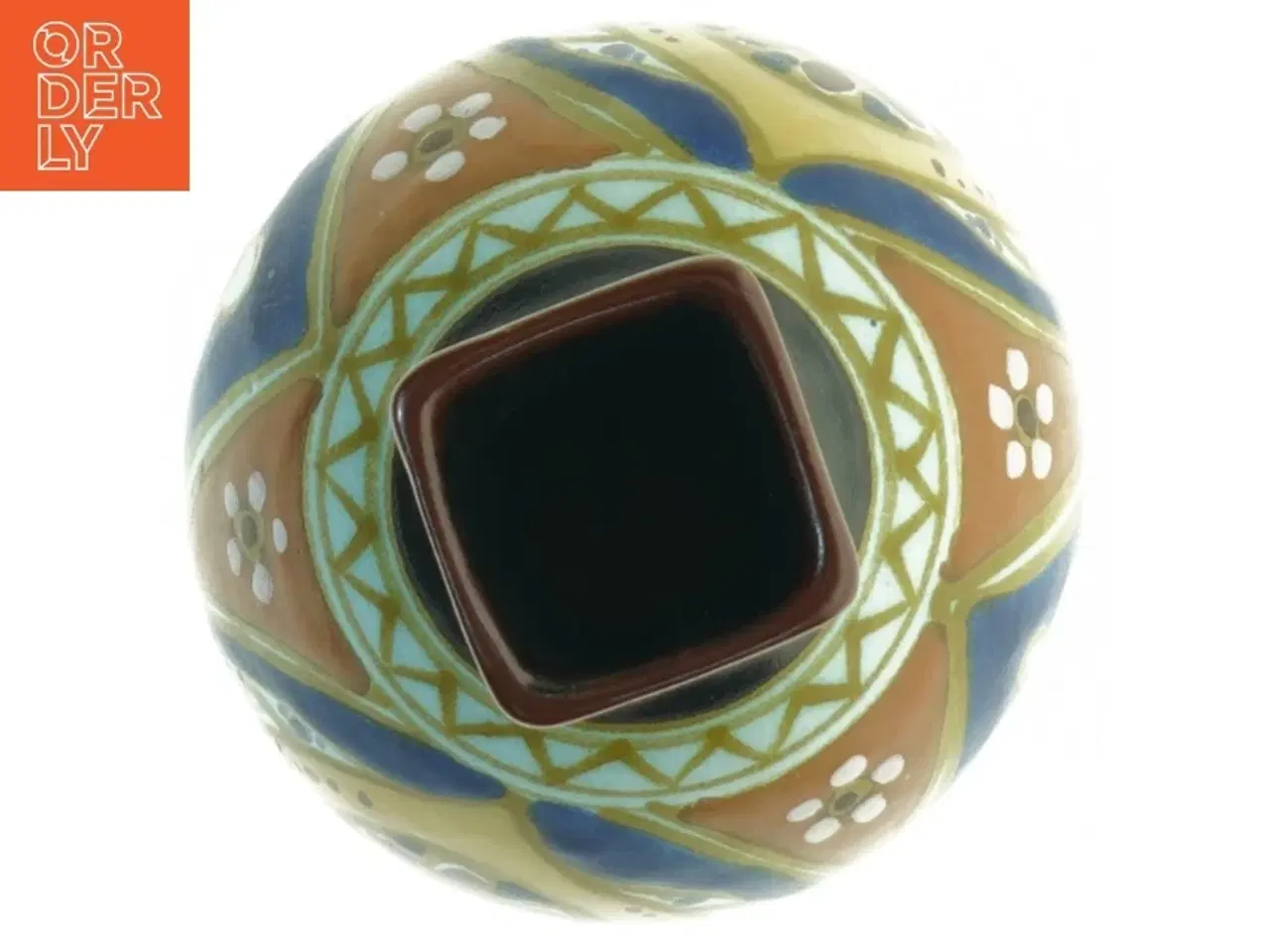 Billede 3 - Fajance Art Deco håndmalet vase fra Lindus Arnhem Holland (str. 17 x 10 cm)