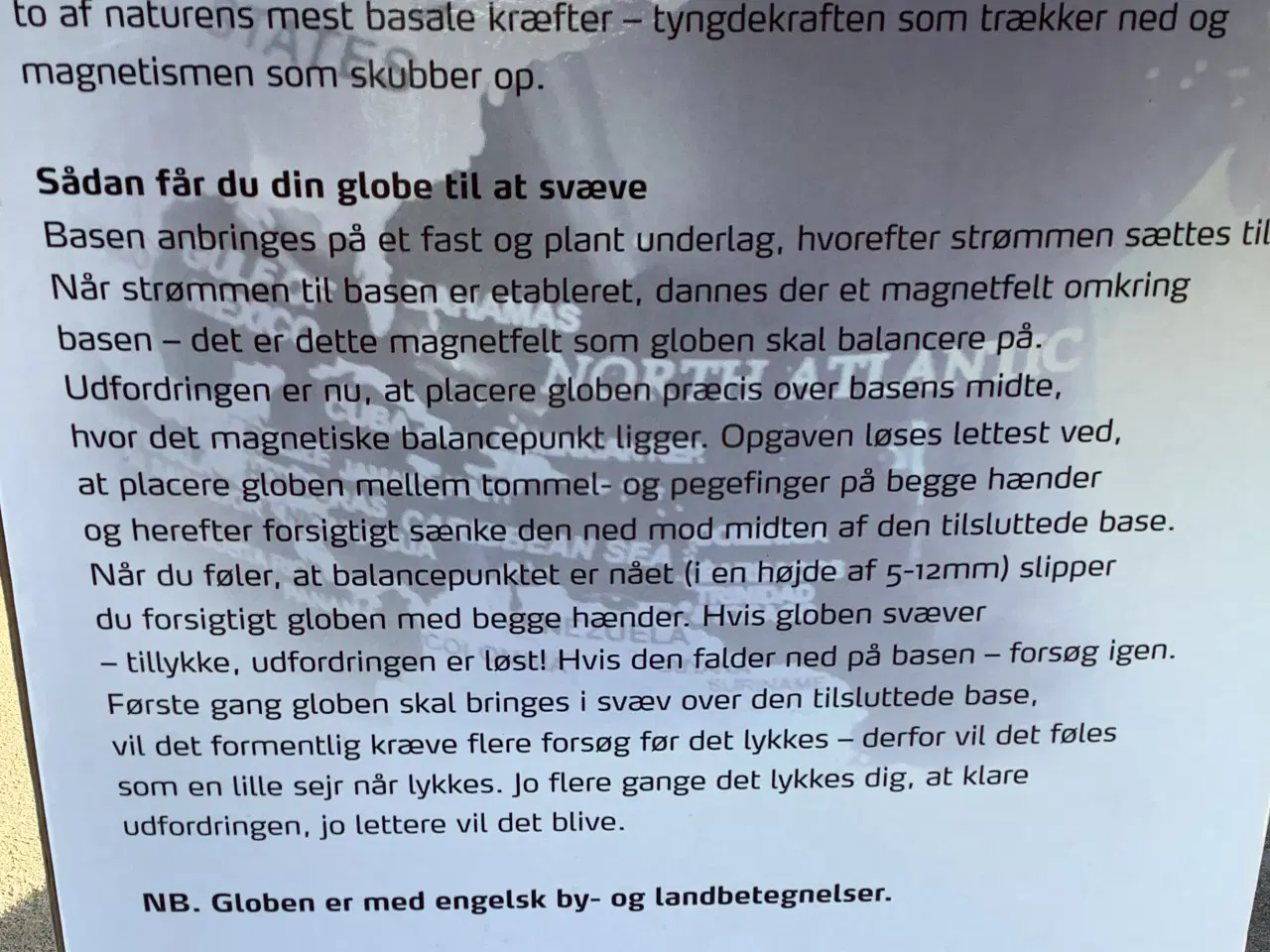 Billede 3 - Globus svævende GLOBE 