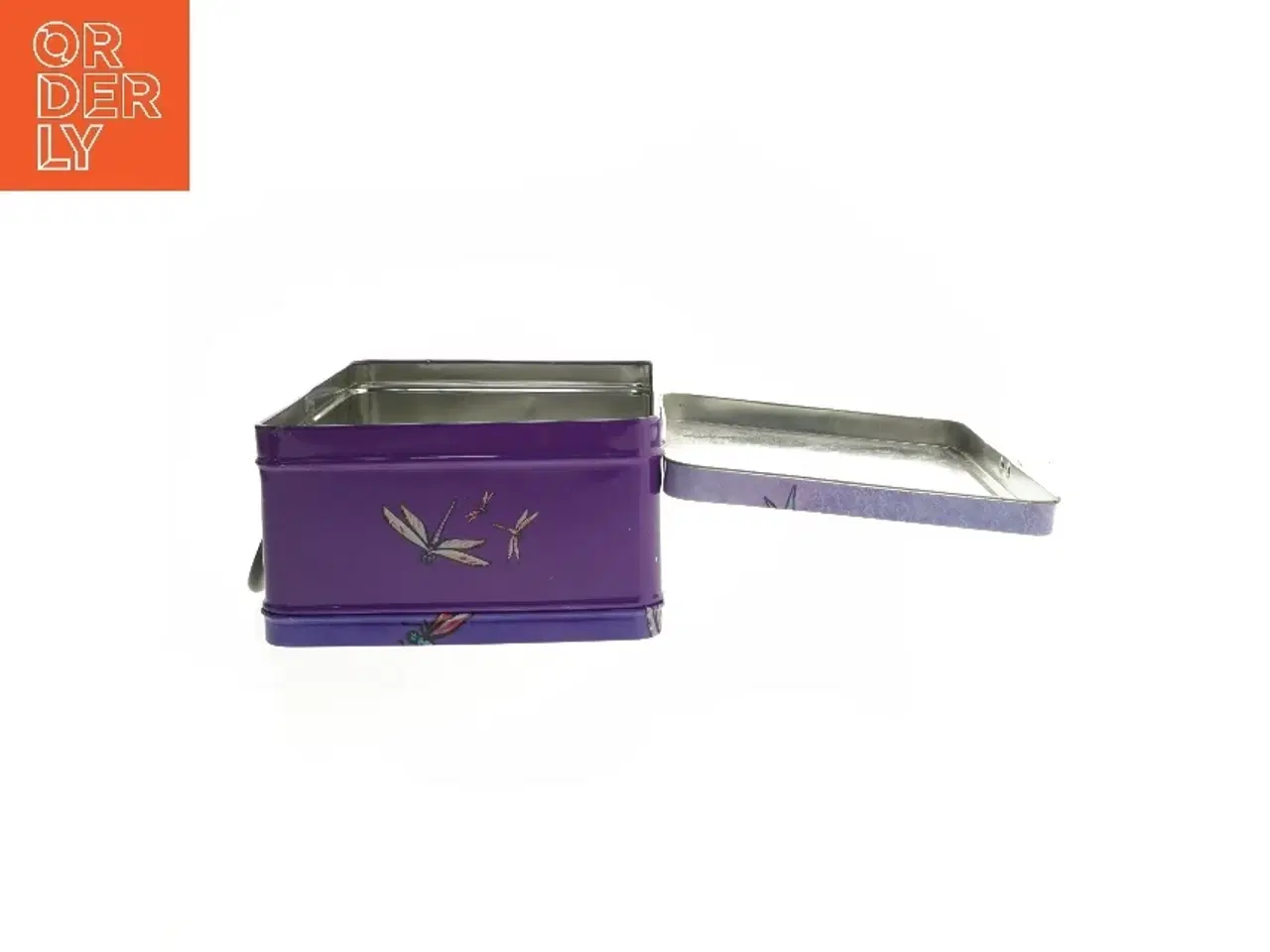 Billede 2 - Metal madkasse med guldsmede design (str. 17x22x10 cm)