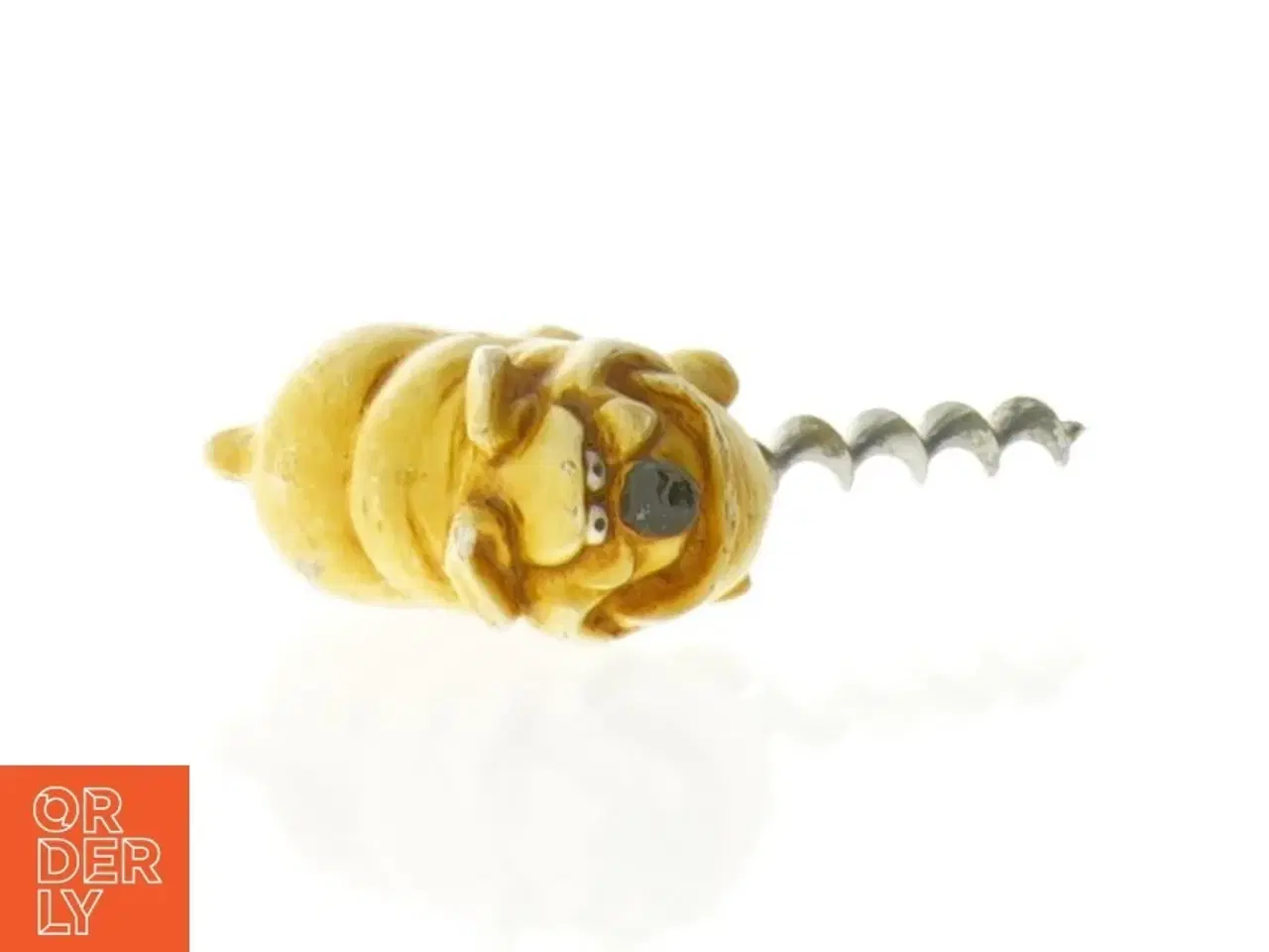 Billede 3 - Vinoptrækker med bulldog hundefigur (str. 9 x 6 cm)
