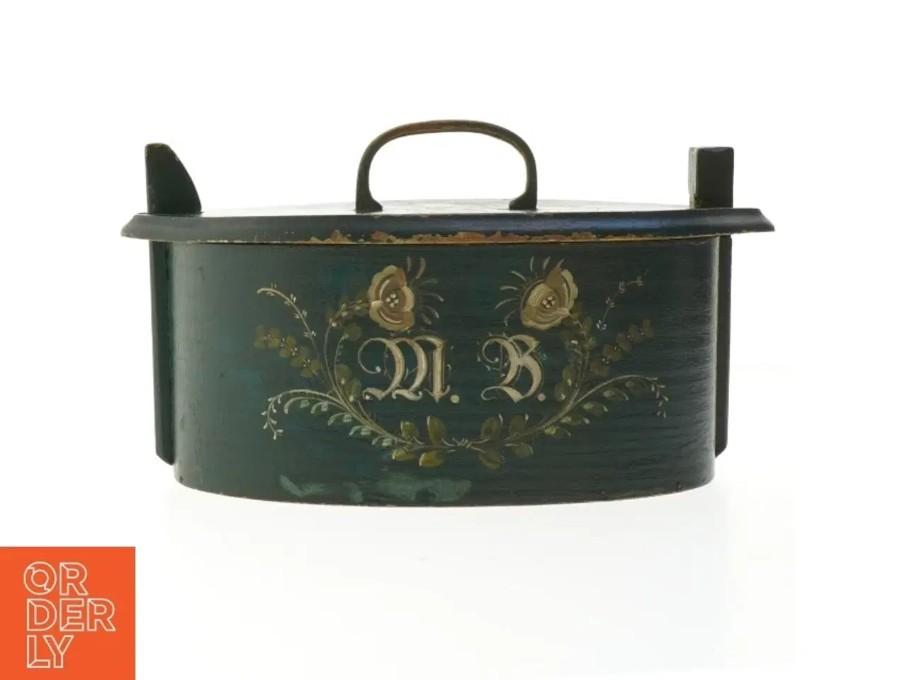 Billede 1 - Dekorativ trækasse med låg (str. 27x13 cm)
