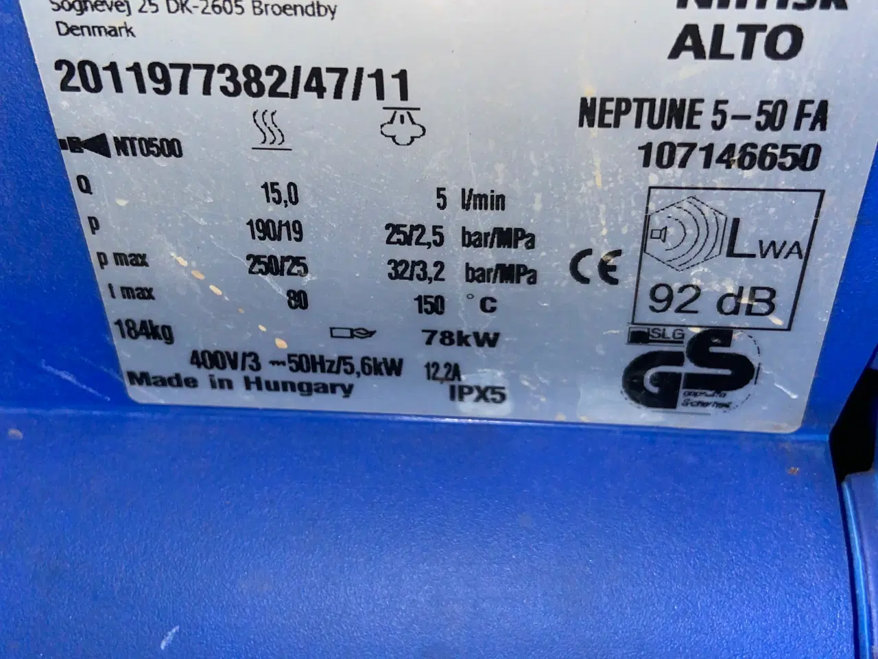 Billede 7 - Nilfisk Neptune 5 hedvandsrenser 