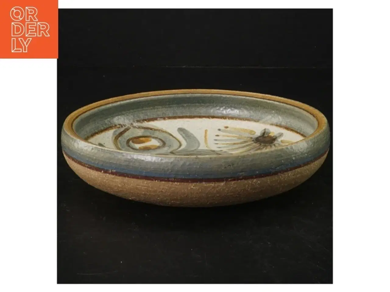 Billede 2 - Keramikfad med abstrakt mønster (str. 18 cm)