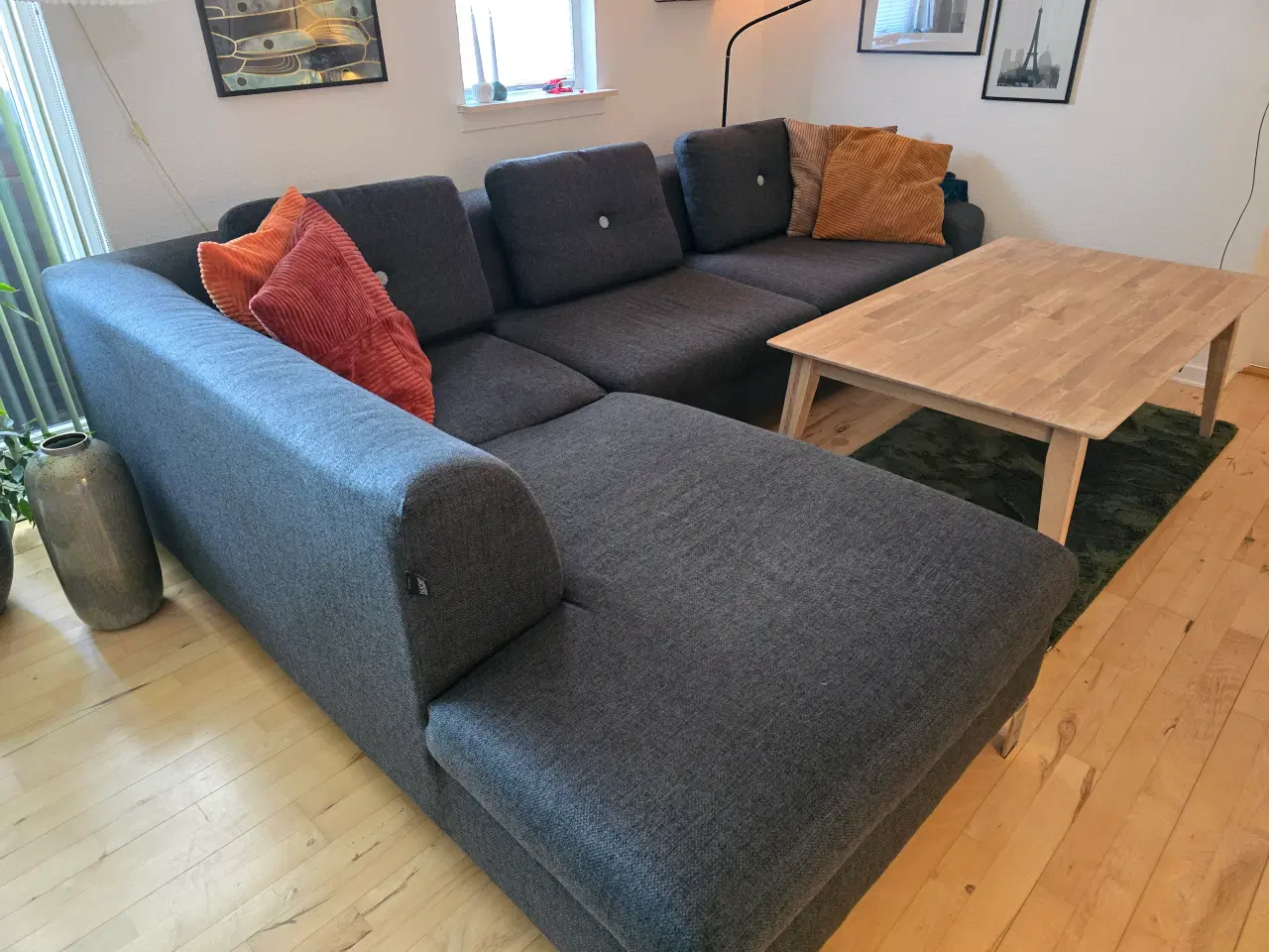 Billede 1 - Meget velholdt Hjort Knudsen chaise sofa + massivt