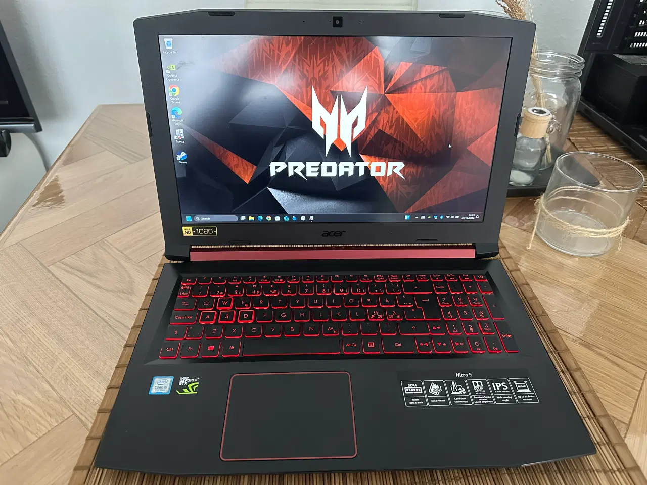 Billede 3 - Acer Nitro 5, i5-7300HQ, 3.50 GHz, 16 GB ram, 500 