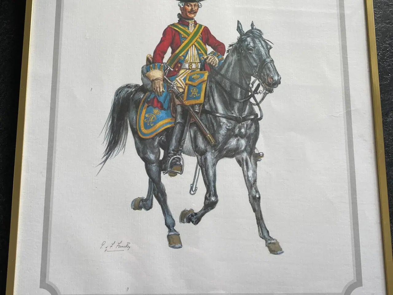 Billede 2 - Kavalleritryk med ramme