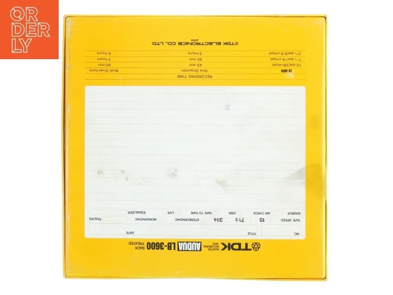 Billede 4 - TDK Audua LB-3600 Bånd på metalspole med NAB kerne Ubrugt (str. 28 x 28 cm)