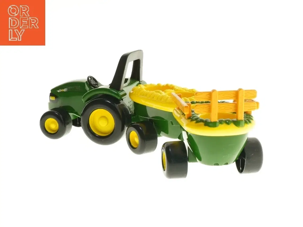 Billede 2 - Legetøjstraktor med vogn (str. 11x36x9,5 cm)