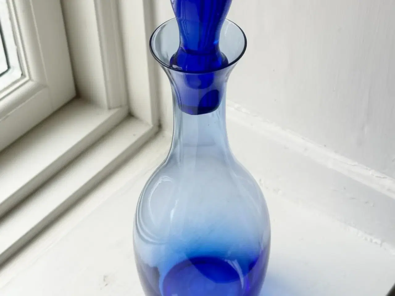 Billede 3 - Karaffel, blåt glas
