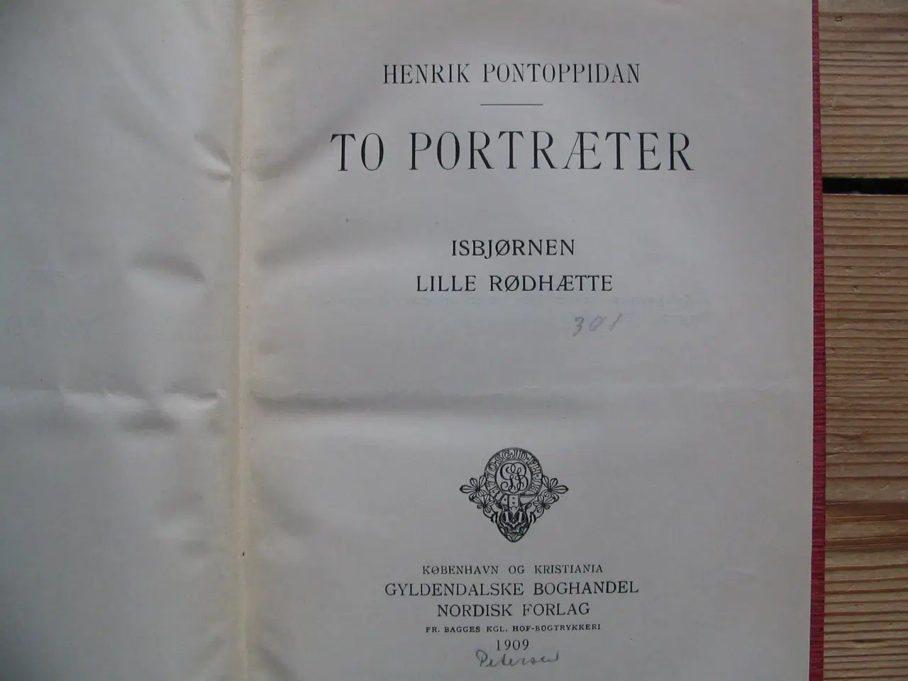 Billede 3 - Henrik Pontoppidan. To Portrætter