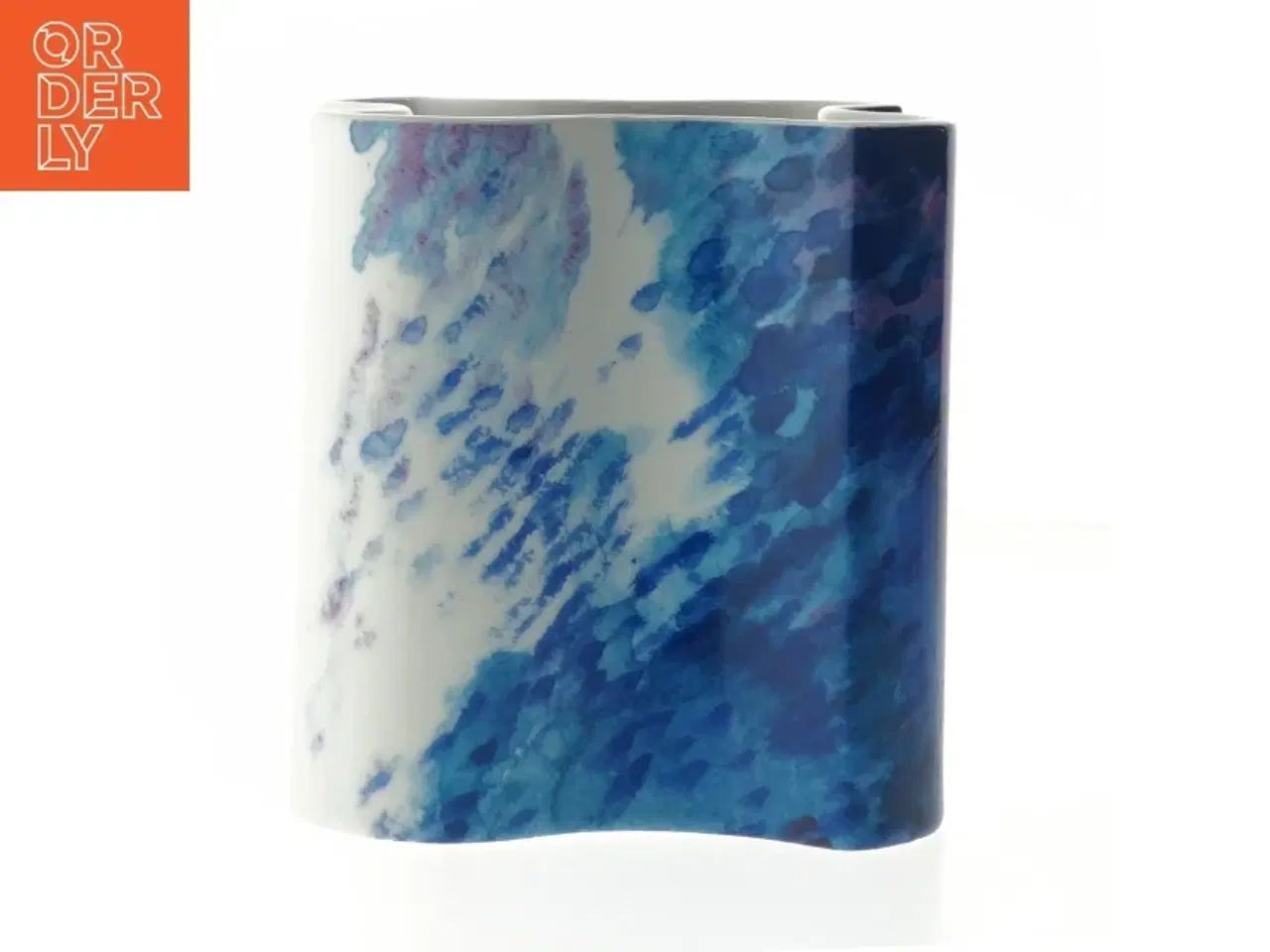 Billede 2 - Royal Copenhagen Ocean Moderne blå vase 13.5 x 12 cm Grethe Meyer (str. 13,5x12,5 cm)