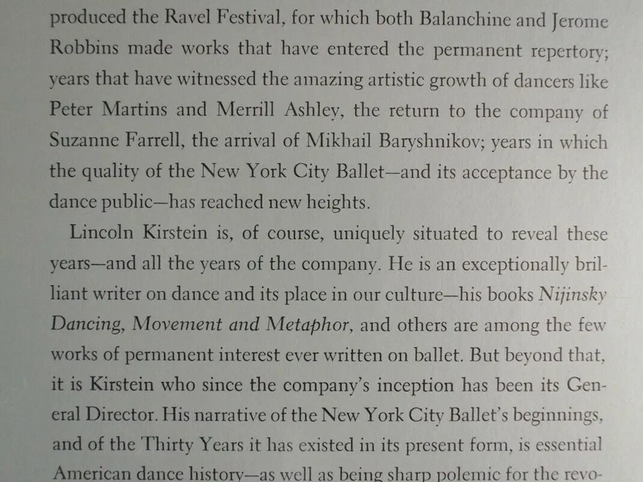 Billede 3 - thirty years the new york city ballet, by lincoln 