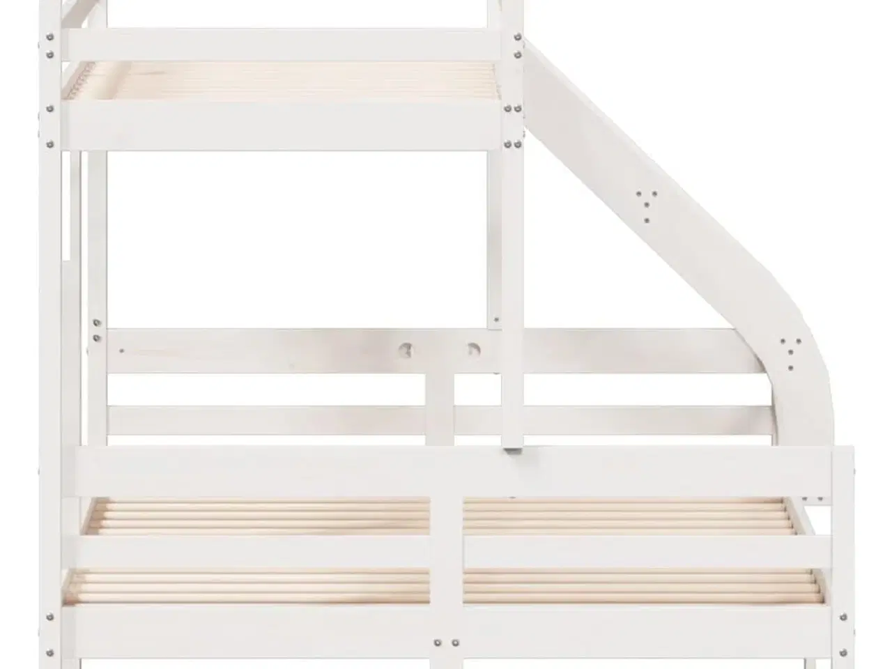 Billede 5 - Køjeseng 90x200/140x200 cm massivt fyrretræ hvid