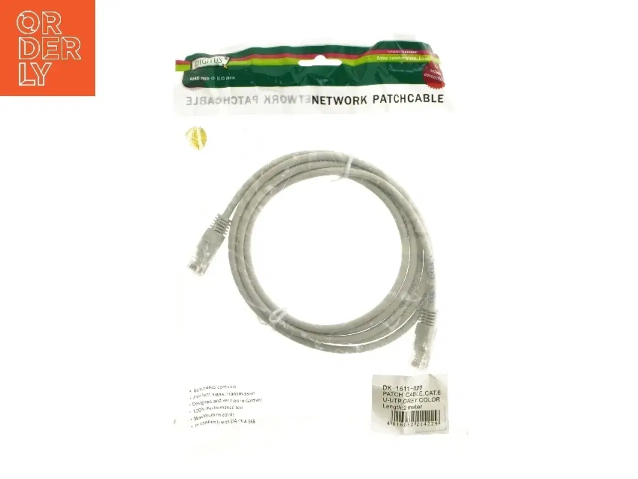 Billede 2 - Netværks patchkabel CAT 6 fra Digitius (str. 200 cm)