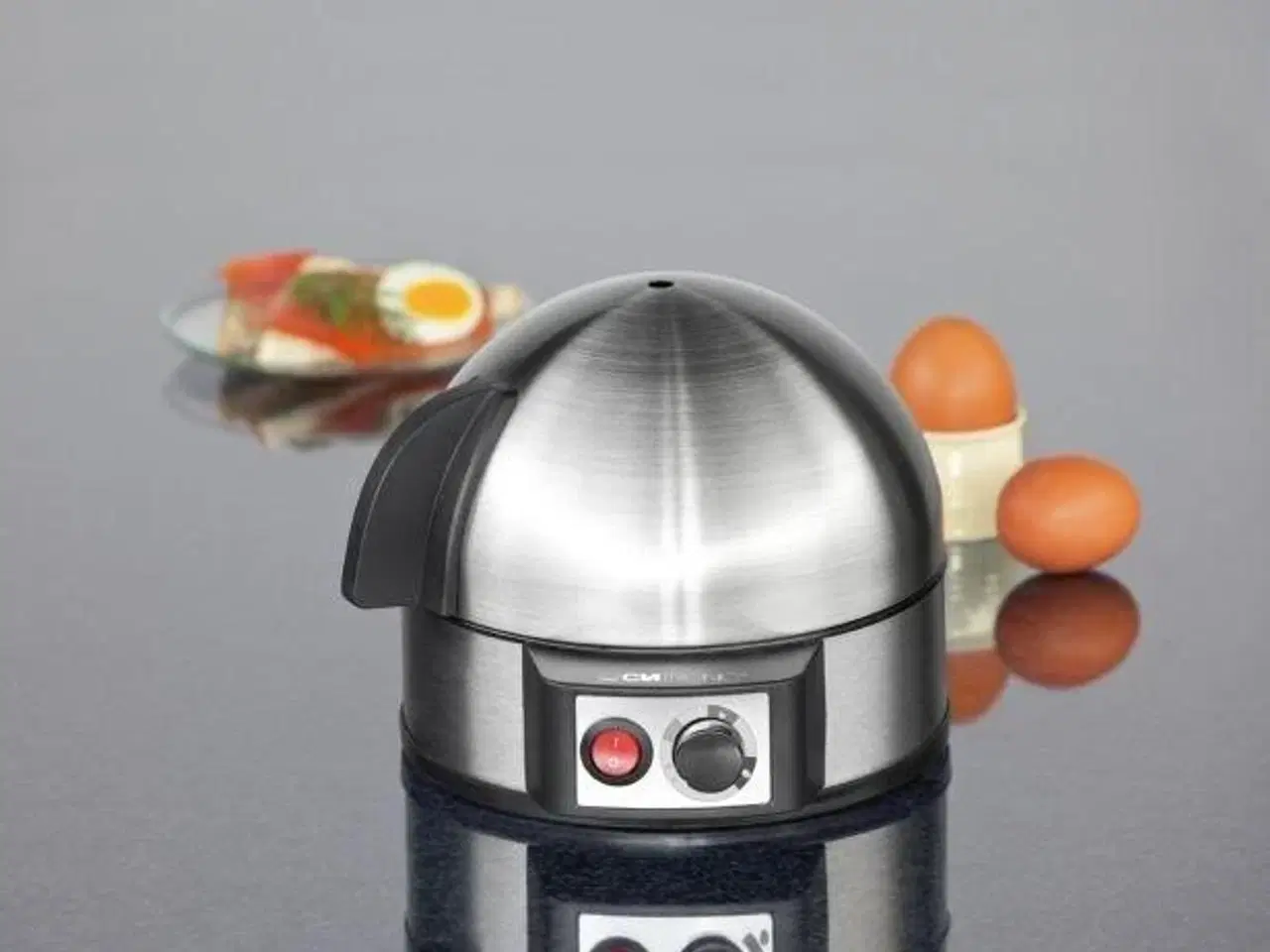 Billede 2 - Æggekoger – Clatronic EK 3321, 7 æg, 400 W, sort/rustfrit stål