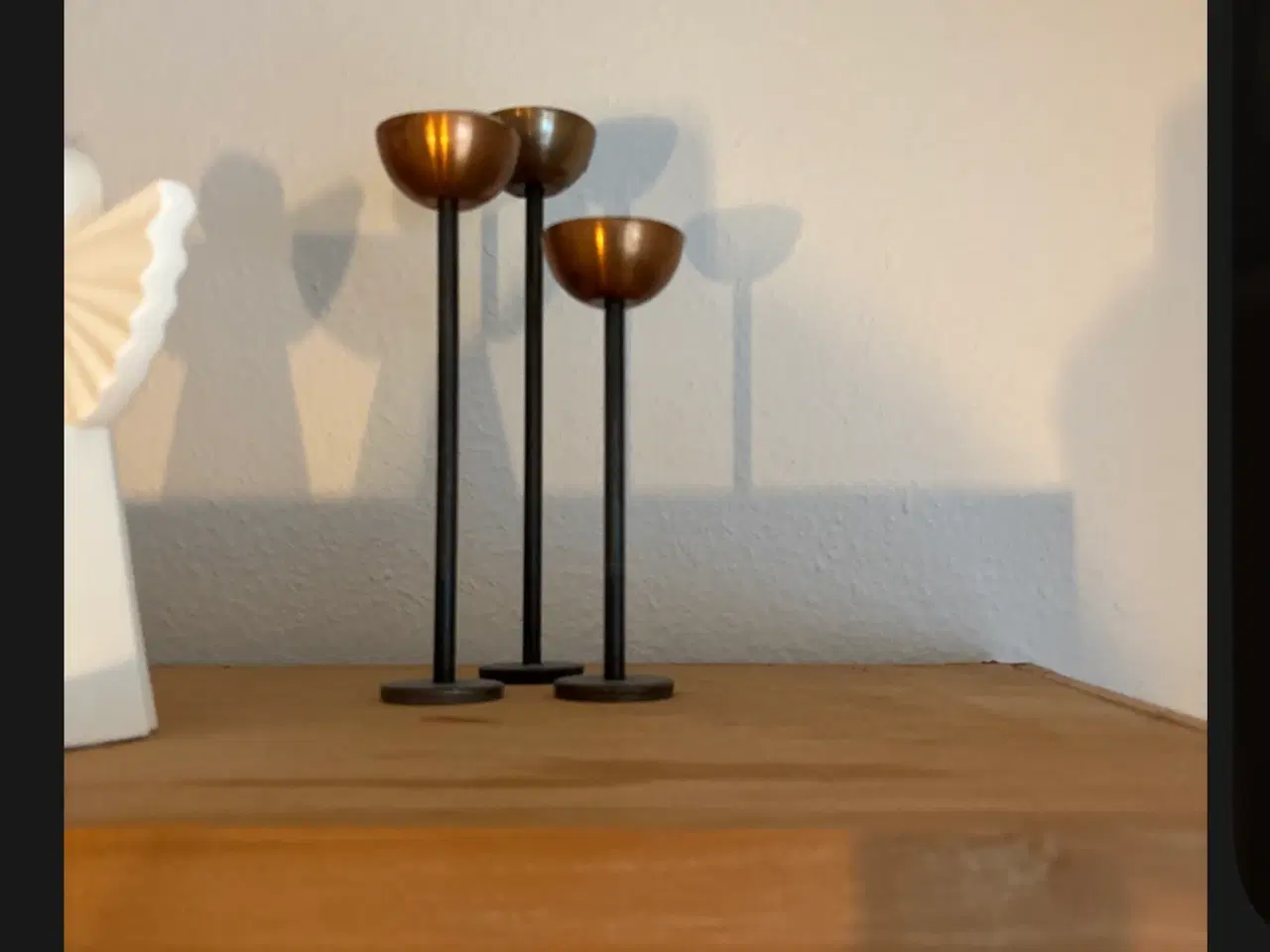 Billede 1 - Flotte lysestager i kobber og jern