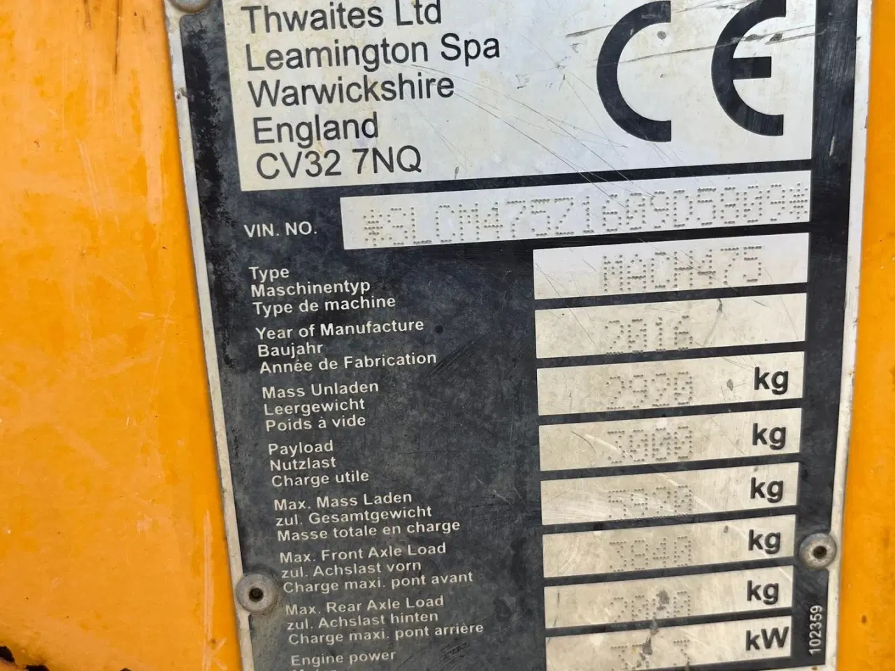 Billede 10 - Thwaites 3 T Mach475 højtip og sving