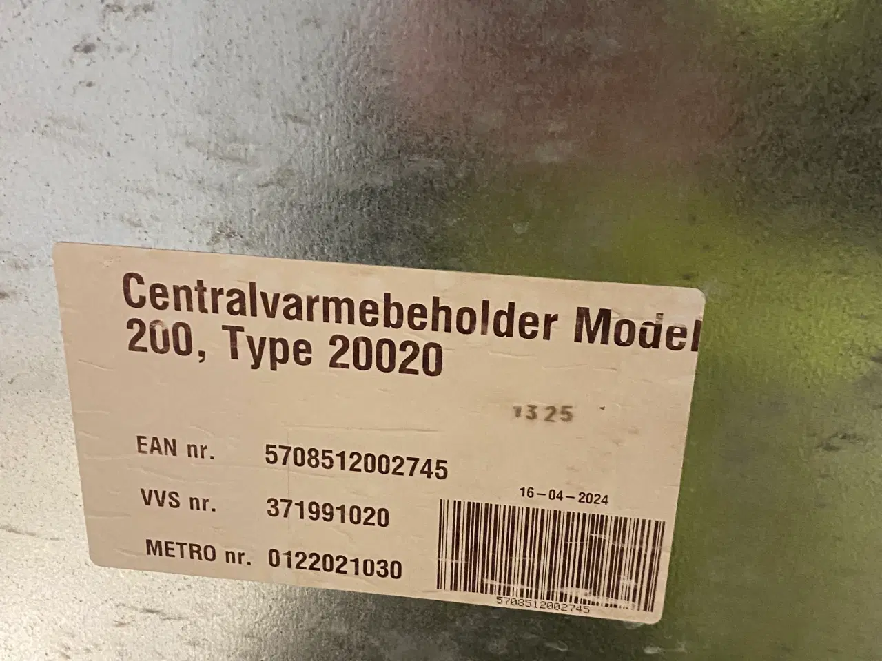 Billede 2 - Metro centralvarmebeholder 200 l