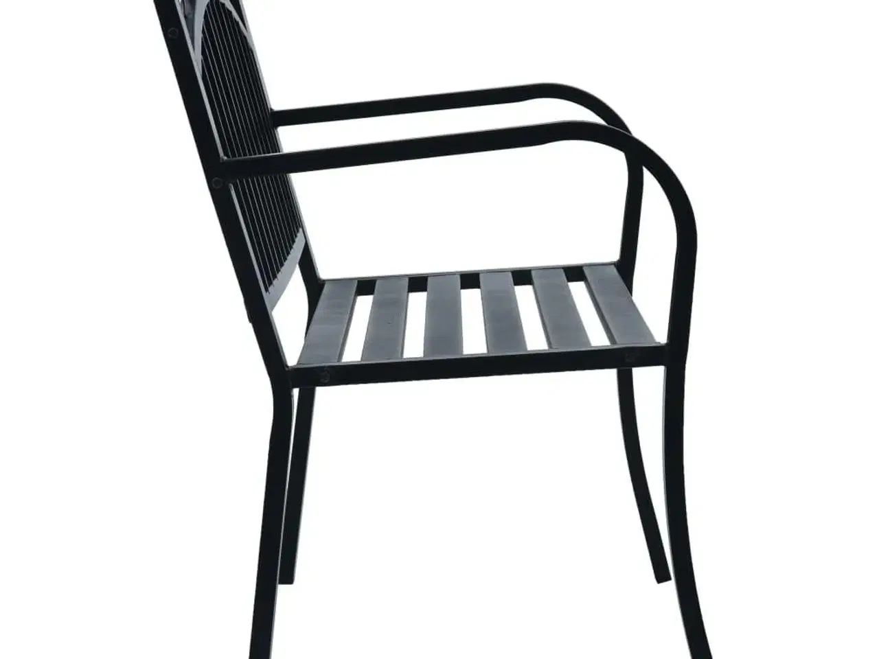 Billede 3 - Havebænk 125 cm stål sort