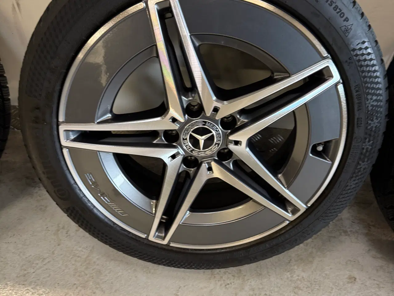Billede 3 - Originale 18” amg Mercedes alufælge med Conti dæk