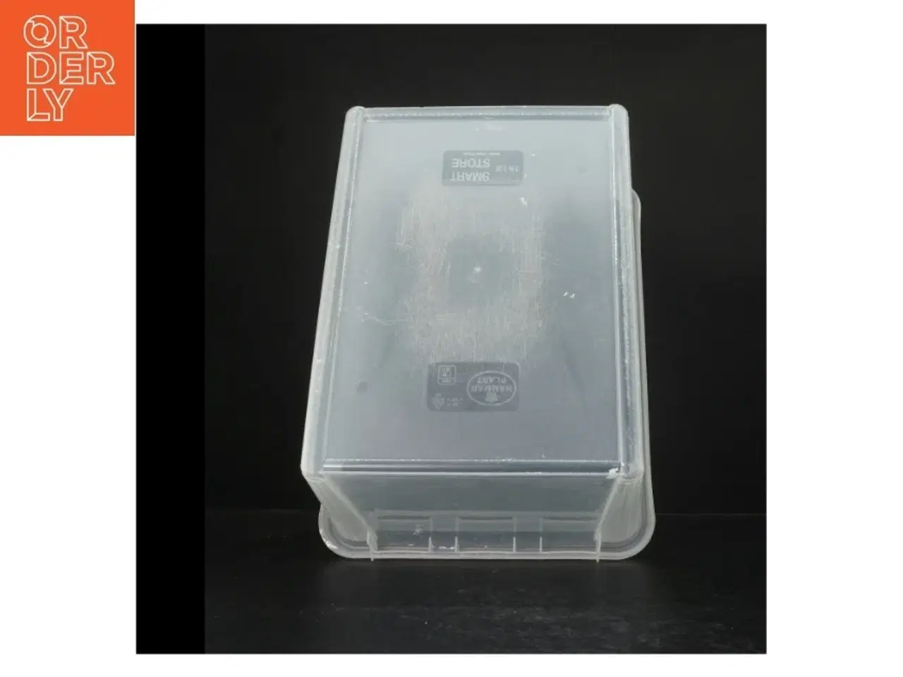 Billede 3 - Gennemsigtig opbevaringskasse fra Smartstore (str. 37x28x17 cm)