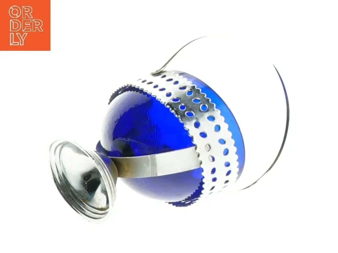 Billede 3 - Blå glas skål (str. 13 x 10 cm)