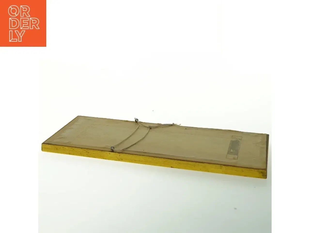 Billede 2 - Gammelt maleri af barn med bog i ramme (str. 31x14,5 cm)