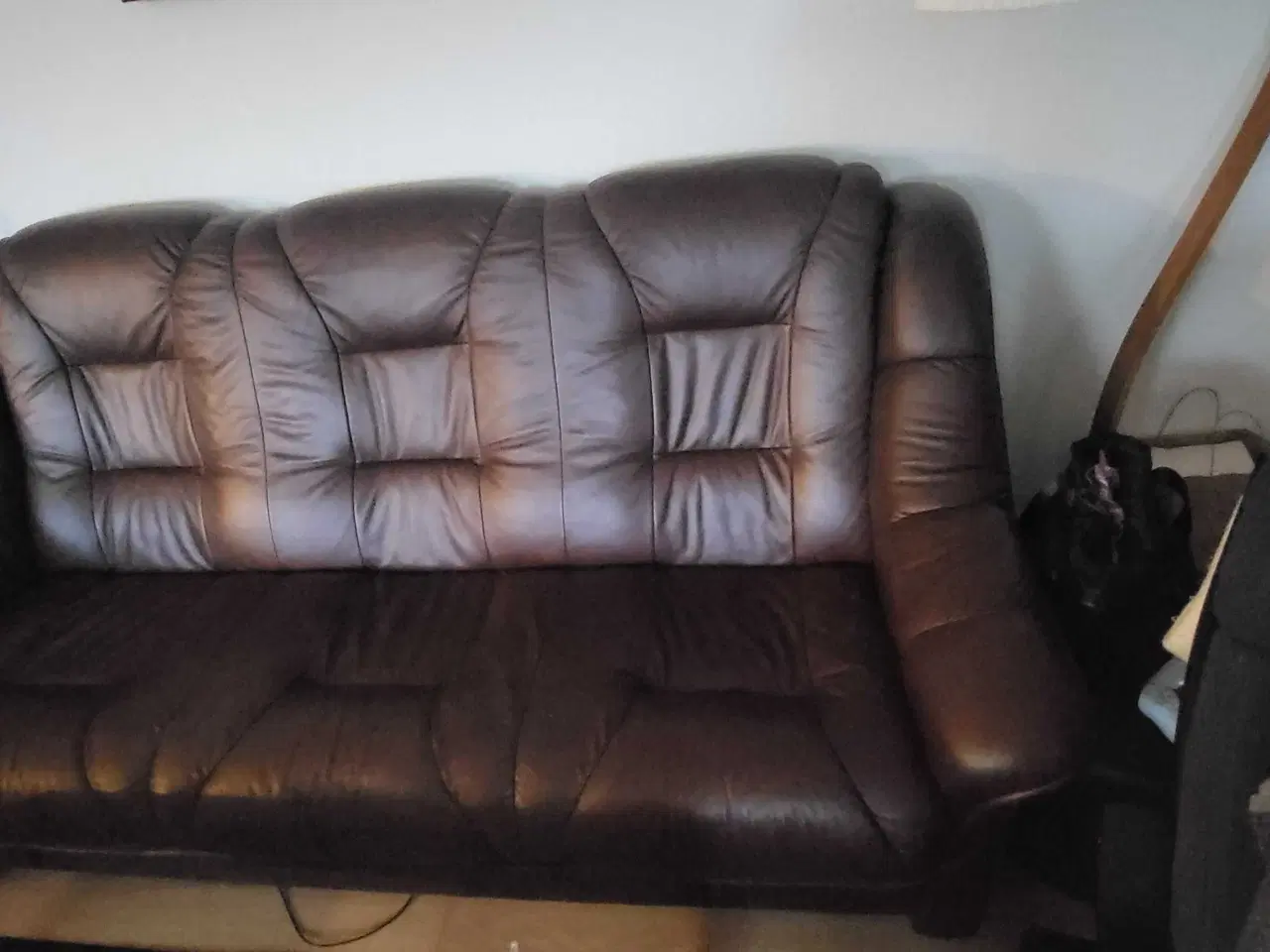 Billede 2 - Læder sofa gruppe