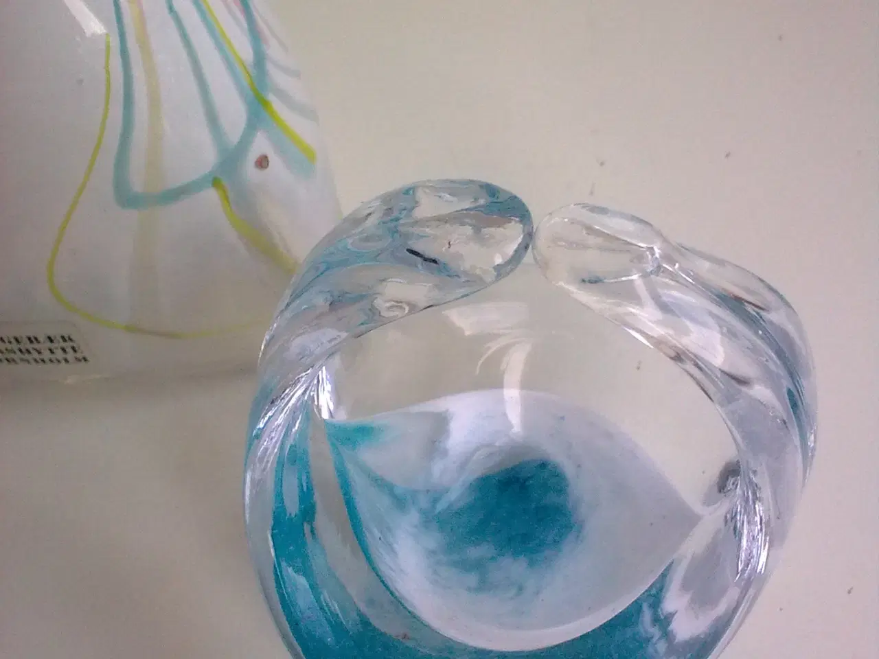 Billede 8 - Bornholm håndlavet glasvase Snogebæk glaspusteri