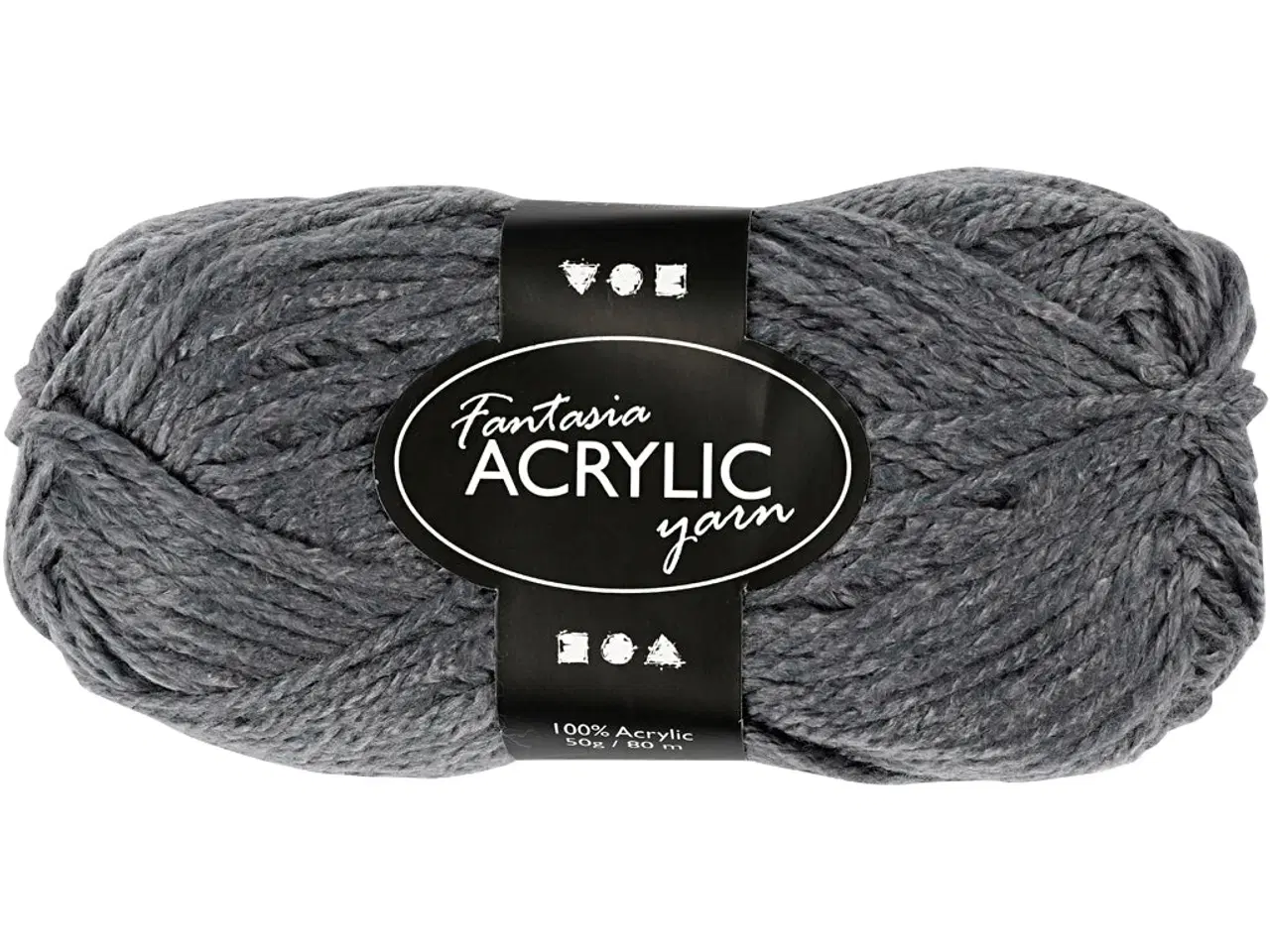 Billede 1 - Fantasia Polyacrylgarn, L: 80 M, grå, 50g/ 1 ngl.