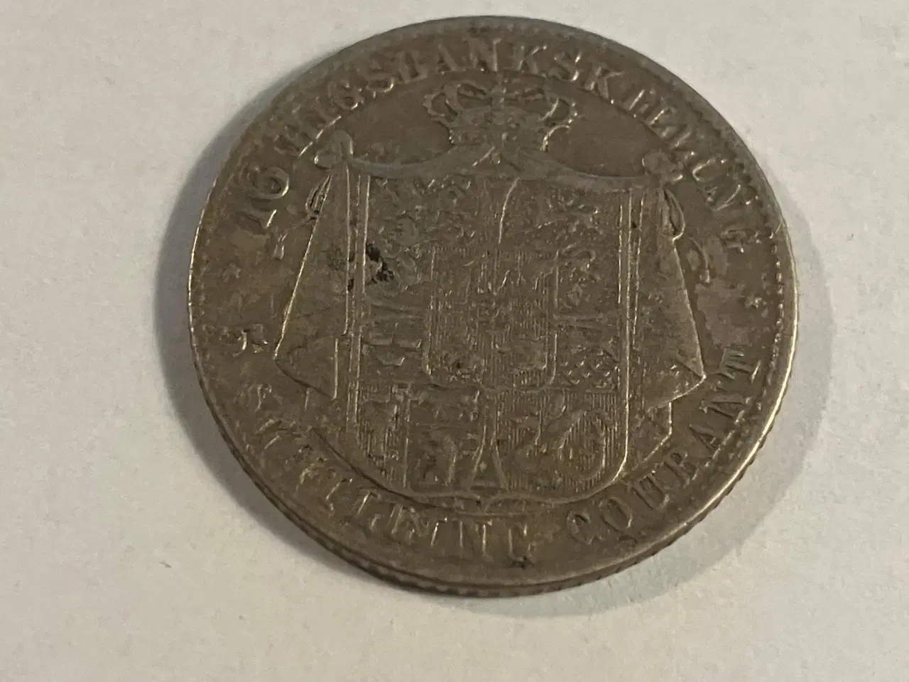 Billede 1 - 16 Rigsbankskilling 1842 VS Danmark