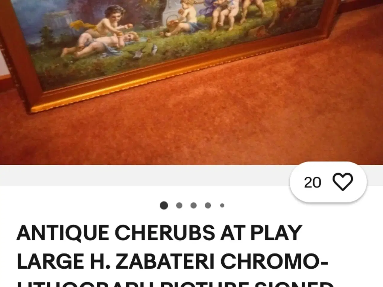 Billede 2 - Flot gammel maleri i guldramme